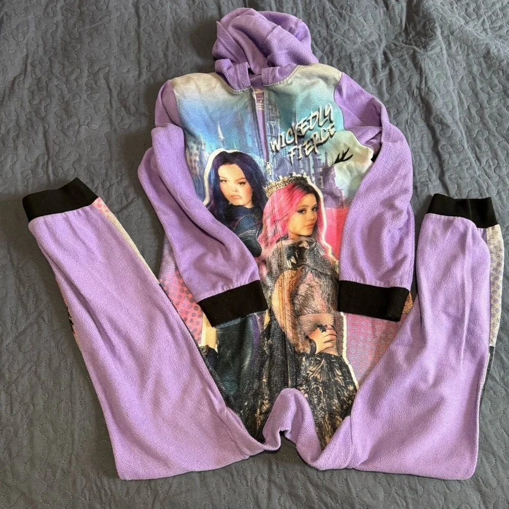BUNDLE of 3 Kids' Character Onesies- Pajamas. Girls Medium